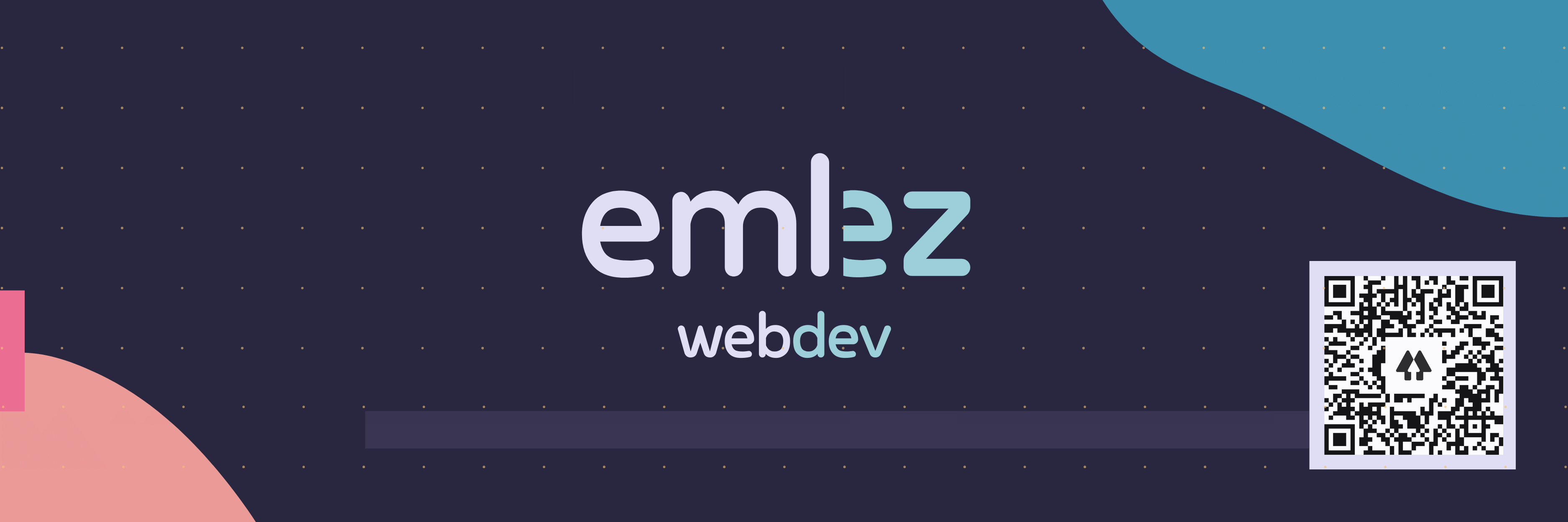 emlez.dev banner with QR code that redirects to Linktree.